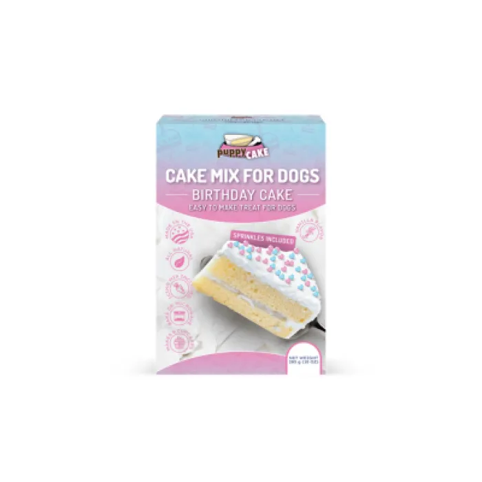 Puppy Cake Mix Birthday Cake