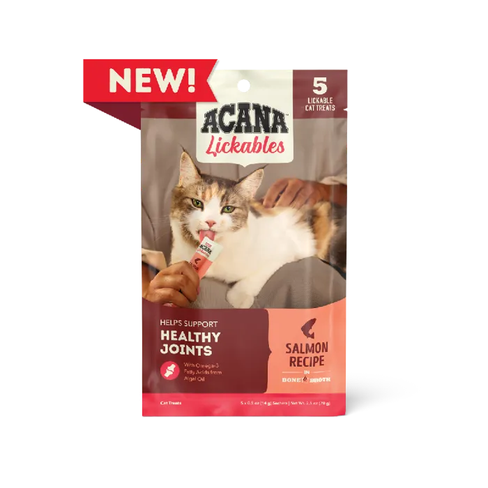 Acana Cat Lickables Salmon 5ct Treat 2.5oz 10/cs 6cs=mc