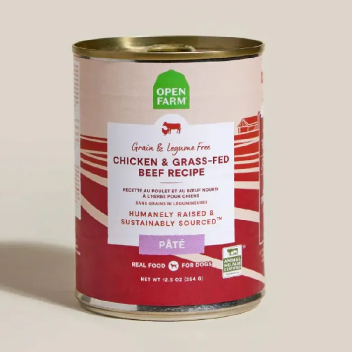 Open Farm Dog Chicken Beef Pate Can 12.5oz