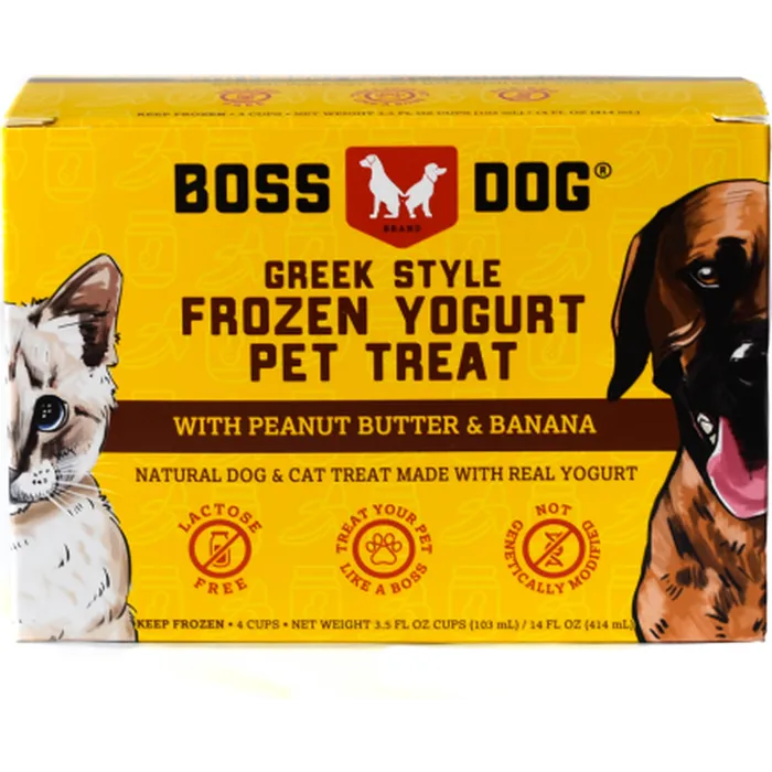 Boss Dog 4pk Peanut Butter &  Banana Yogurt