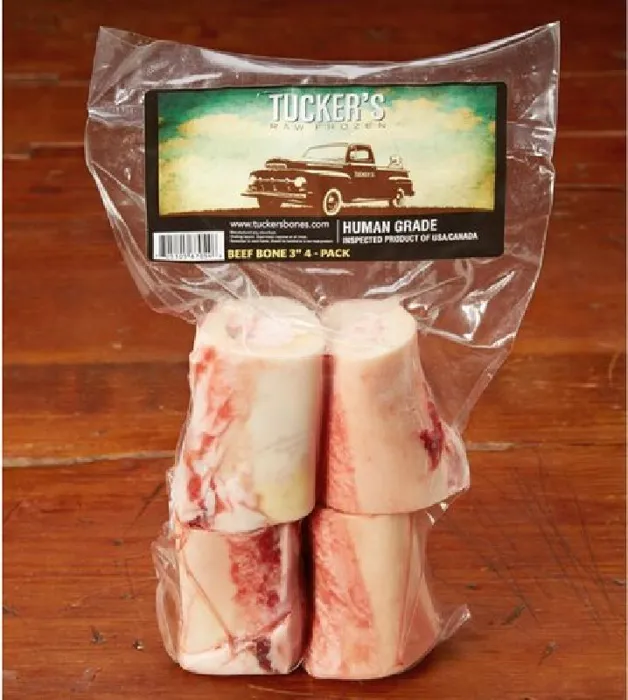 Tucker's 3" Frozen Beef Bones 4pk