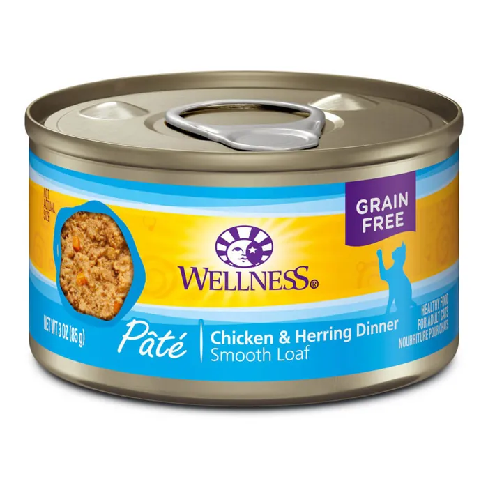 Wellness 3-oz Chix & Herring cat