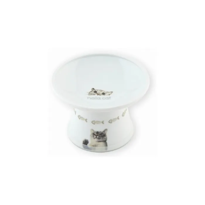 Necoichi Extra Wide Raised Cat Food Bowl