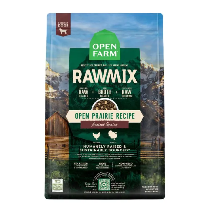 Open Farm Dog Rawmix Open Prairie Ancient Grain 3.5lb 6=cs