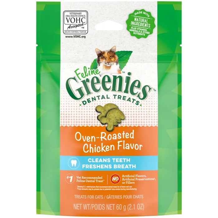 Greenies Cat Dental Treats Oven Roasted Chk 2oz
