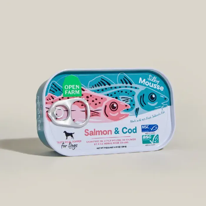 Open Farm Dog Topper Salmon Cod Tin 4.59oz